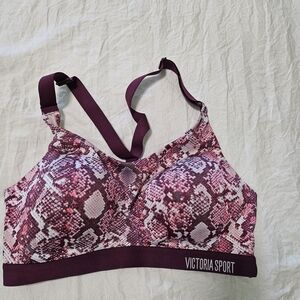 Pink Snake Print Sports Bra